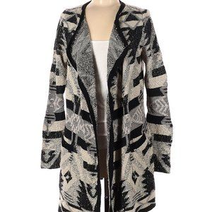 Lucky aztec / tribal print sweater coat cardigan - cozy and like new